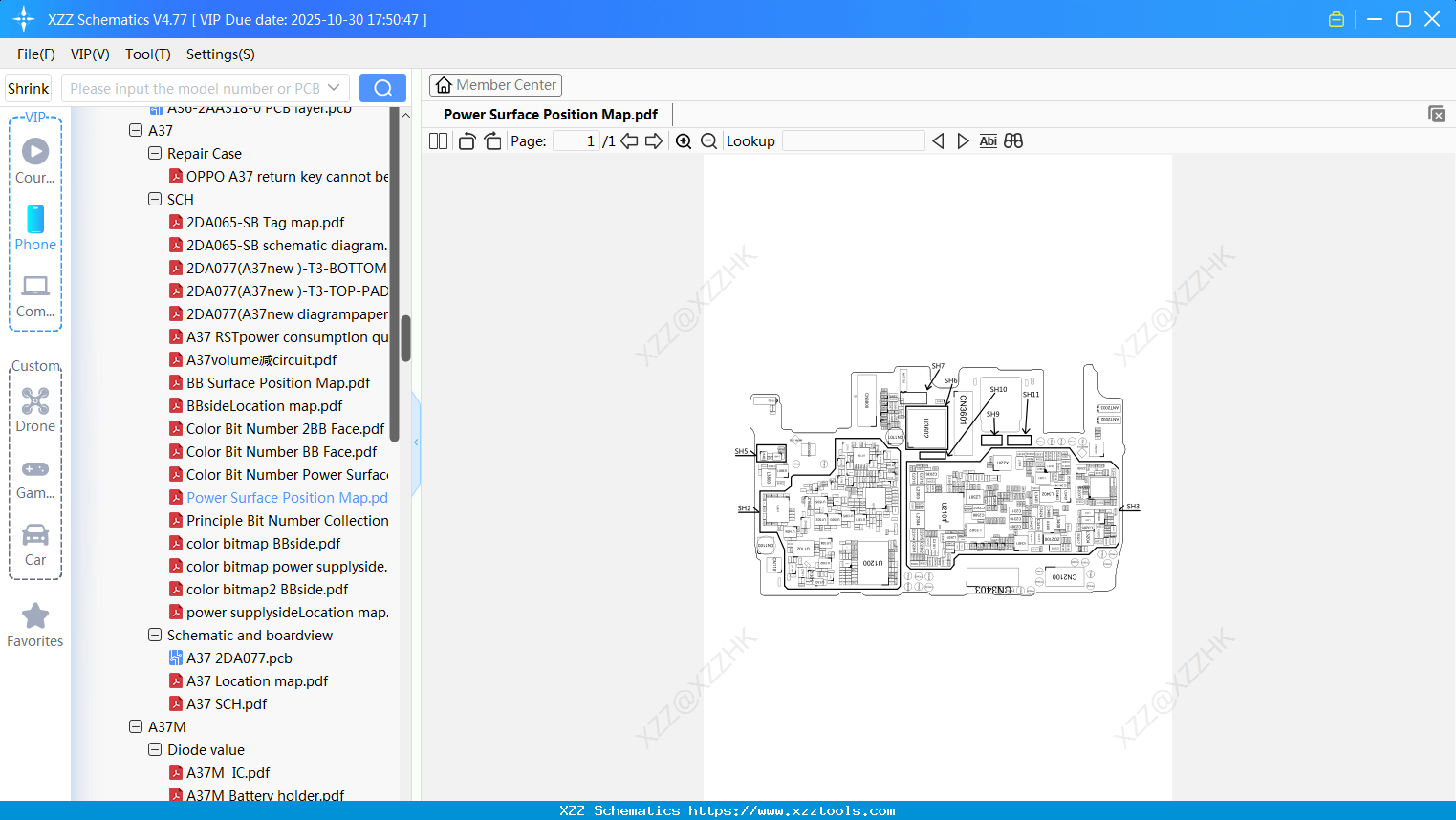 OPPO Power Surface Position Map